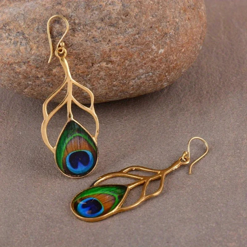 Peacock Feather Earrings