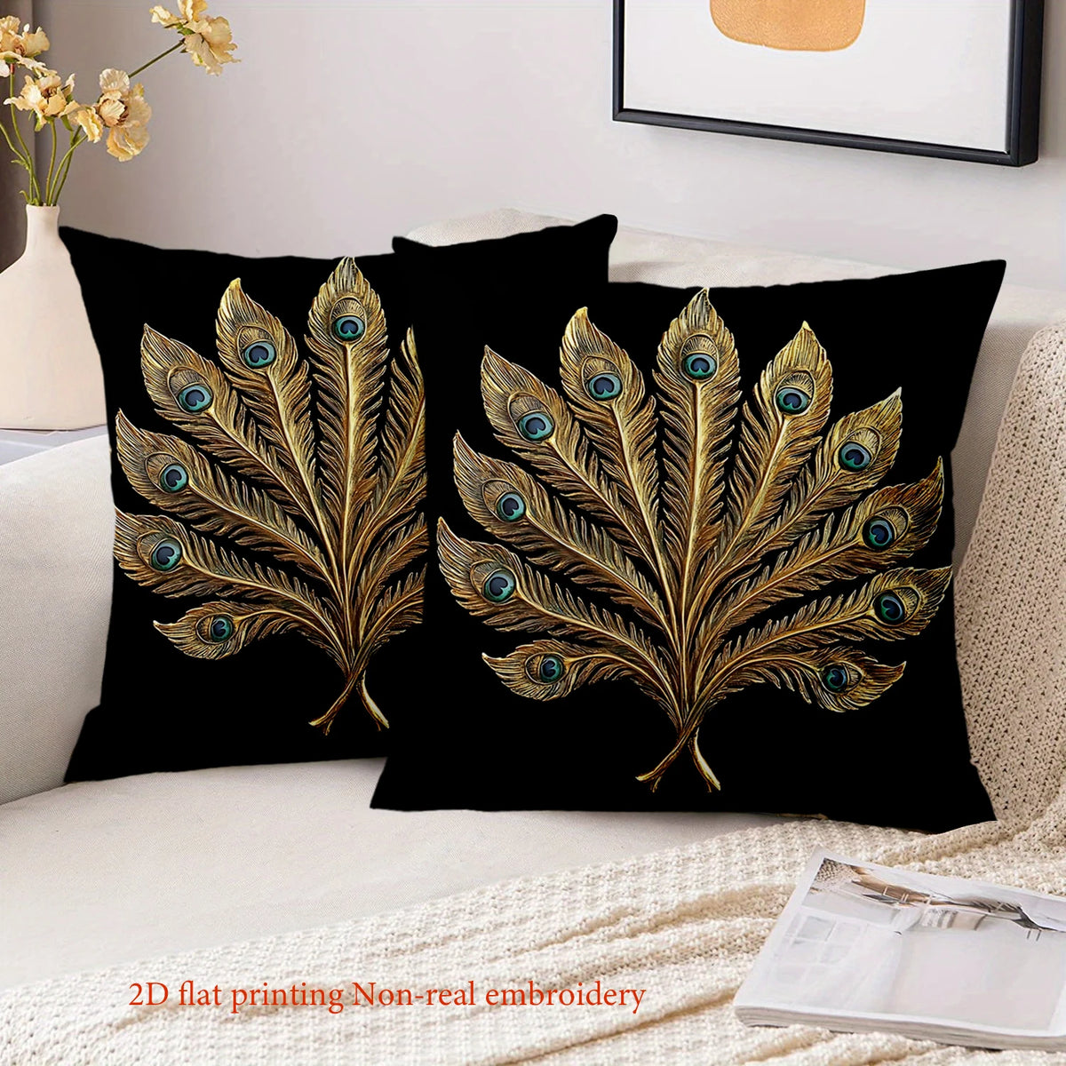 Peacock Pillowcase Decor