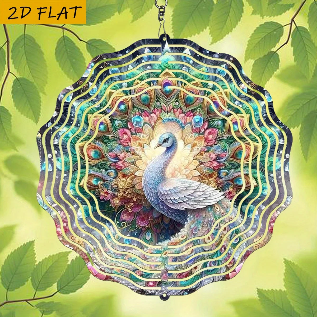 Peacock Flower Spinner Decoration