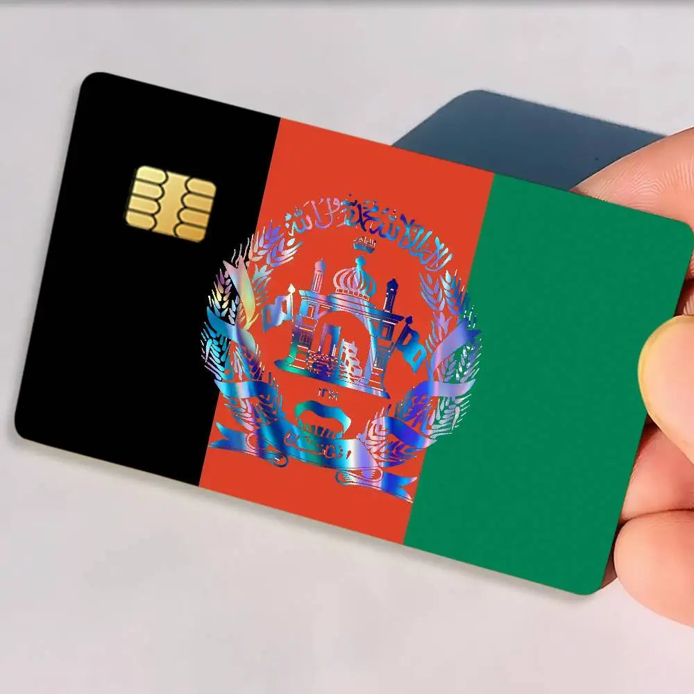 Afghanistan Flag Credit Skin Cover Card Stickers