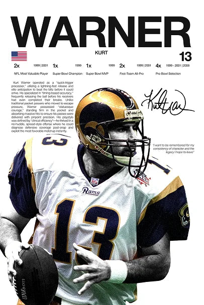 Classic American Football Sports Star Art Poster