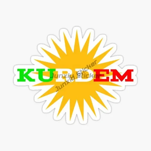 ملصقات علم كردستان للسيارات والدراجات النارية وملصقات مخصصة لخوذات السباق على الطرق الوعرة وإكسسوارات قابلة للتخصيص الحجم