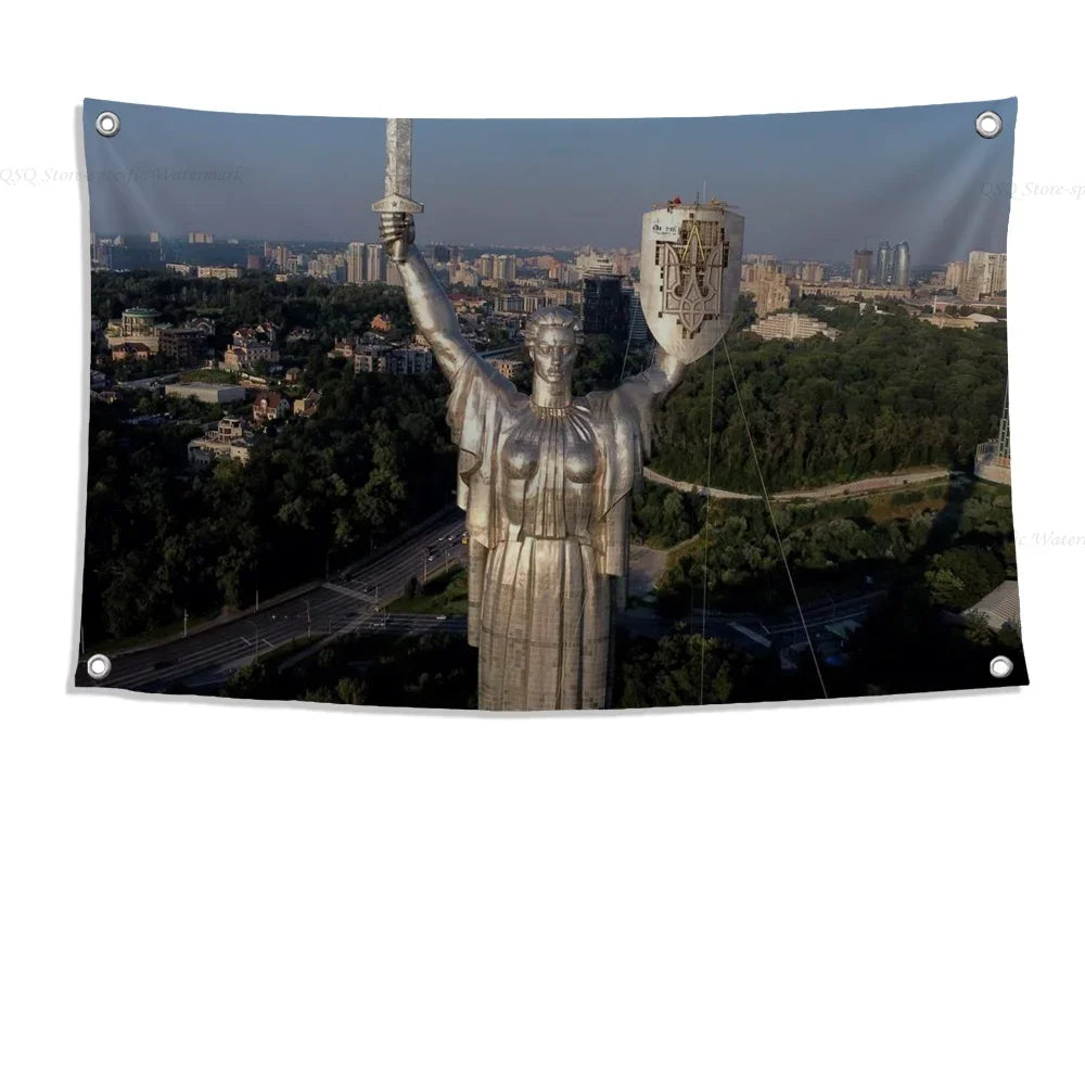 Ukraine Trident Flag Banners