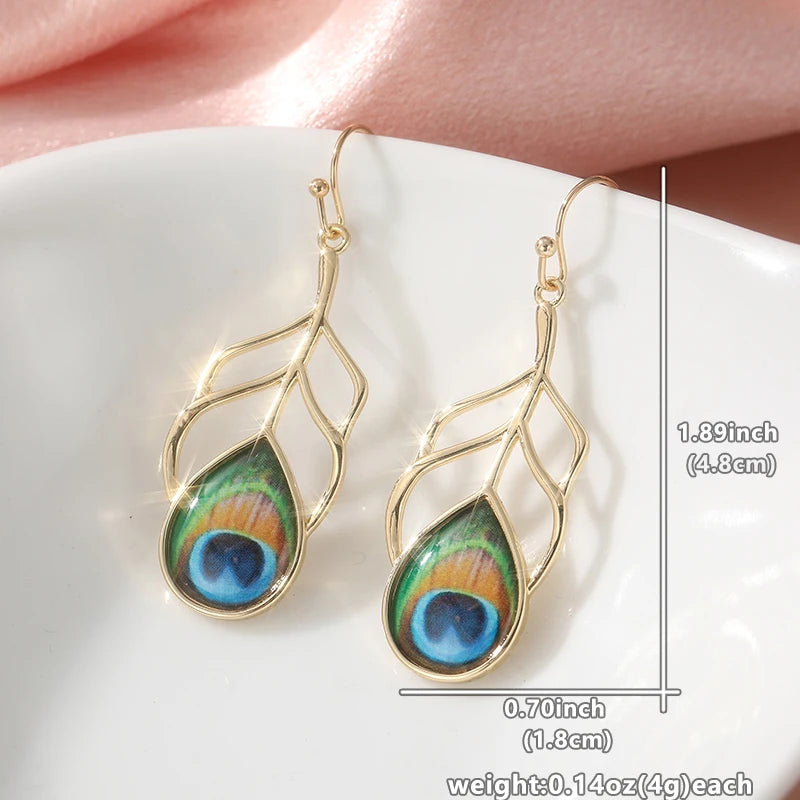 Peacock Feather Earrings