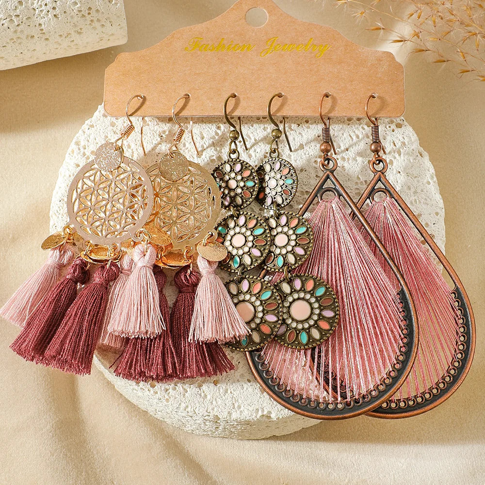Vintage Ethnic Dangle Hanging Drop Earrings