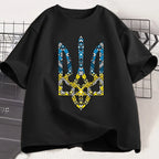 Ukraine Emblem Printed T-shirt O-Neck