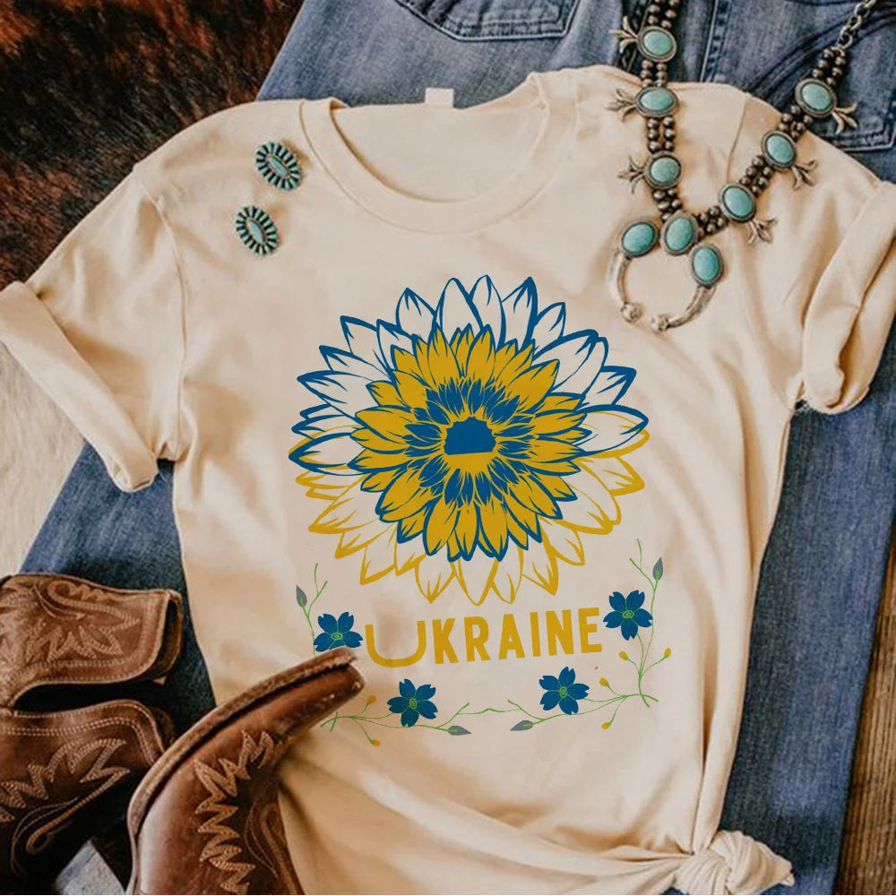 Ukraine T shirt women, female streetwear clothing