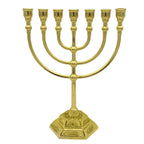 7 Branch Menorah Candle Holder Jerusalem