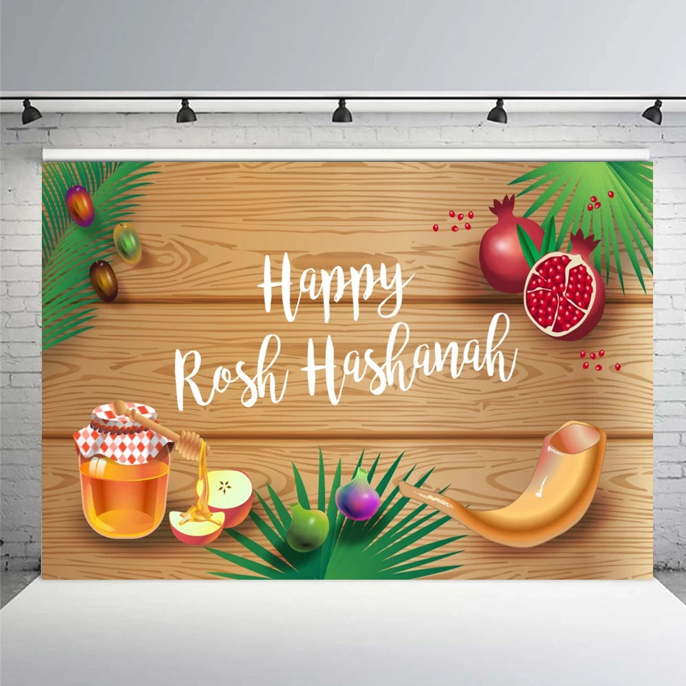 Happy Rosh Hashanah Photography Background Backdrop