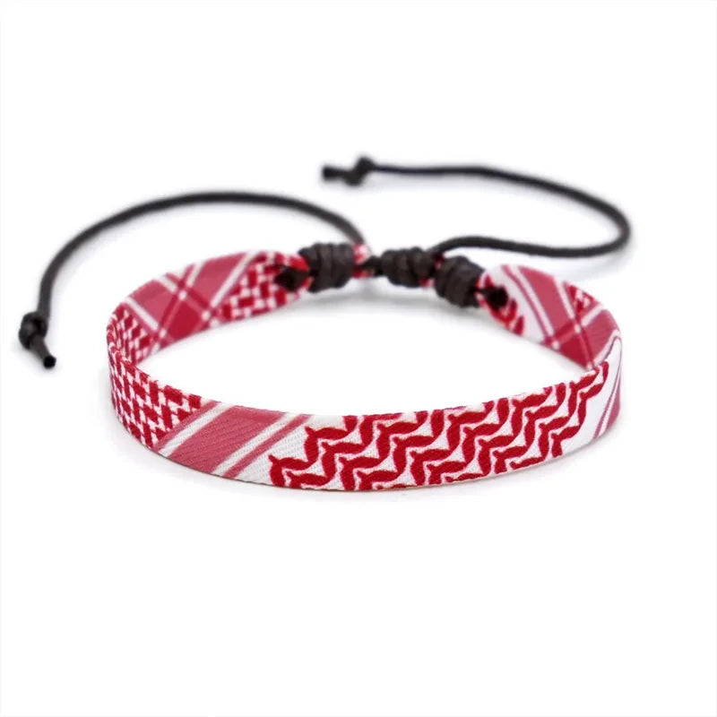 Multicolor Weave Kufiya Patterns Bracelets
