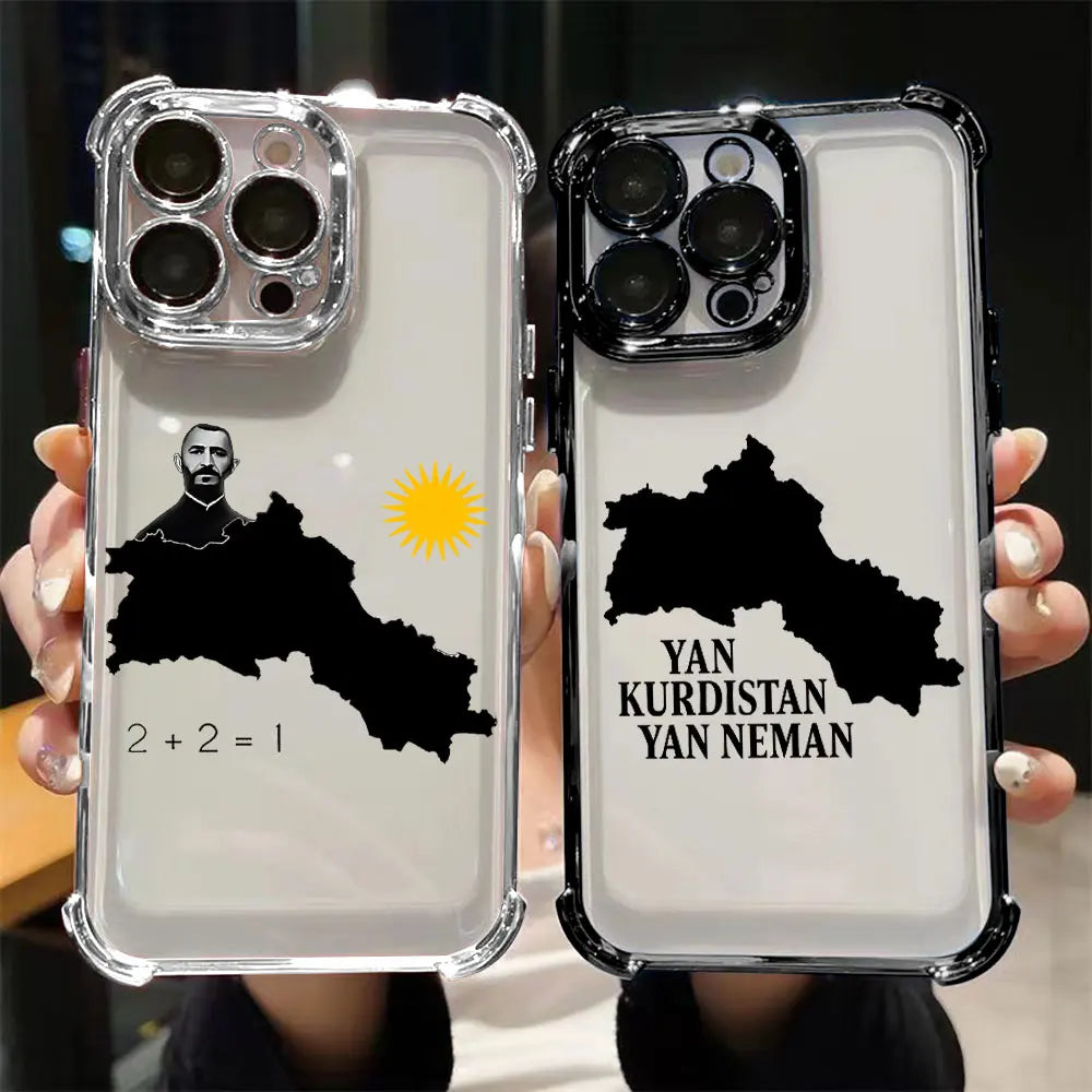 Kurdistanê Map Design Plating Phone Case For iPhone