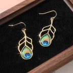 Peacock Feather Earrings