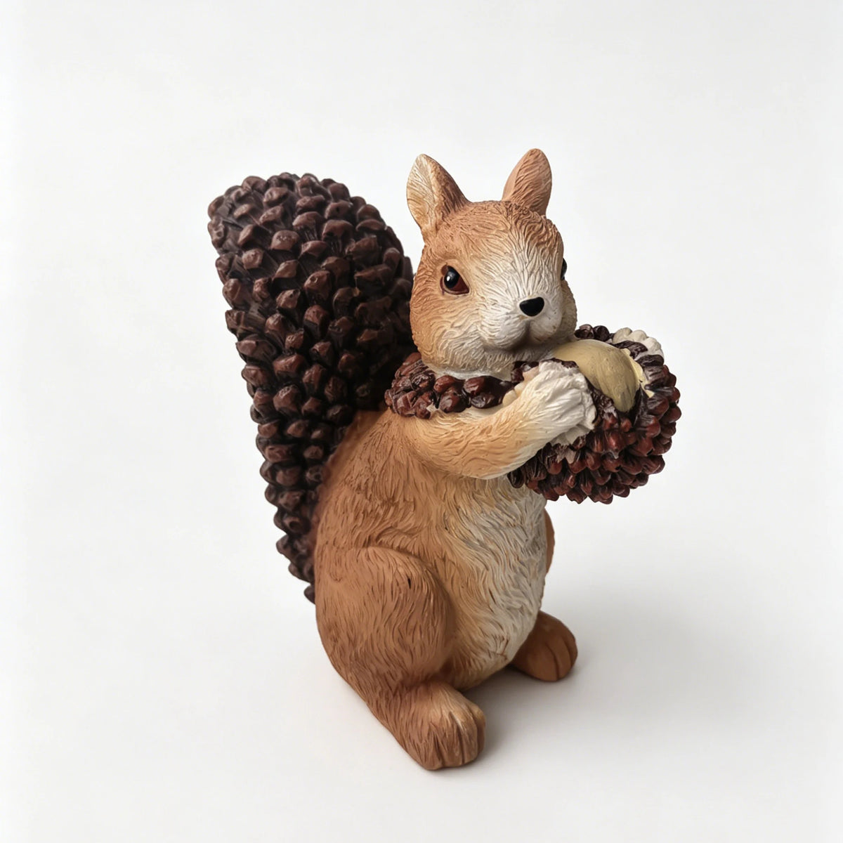 1 Pc Holding a Pine Cone Resin Squirrel Figurine