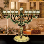 Artistic Metal Candle Holder for Hanukkah