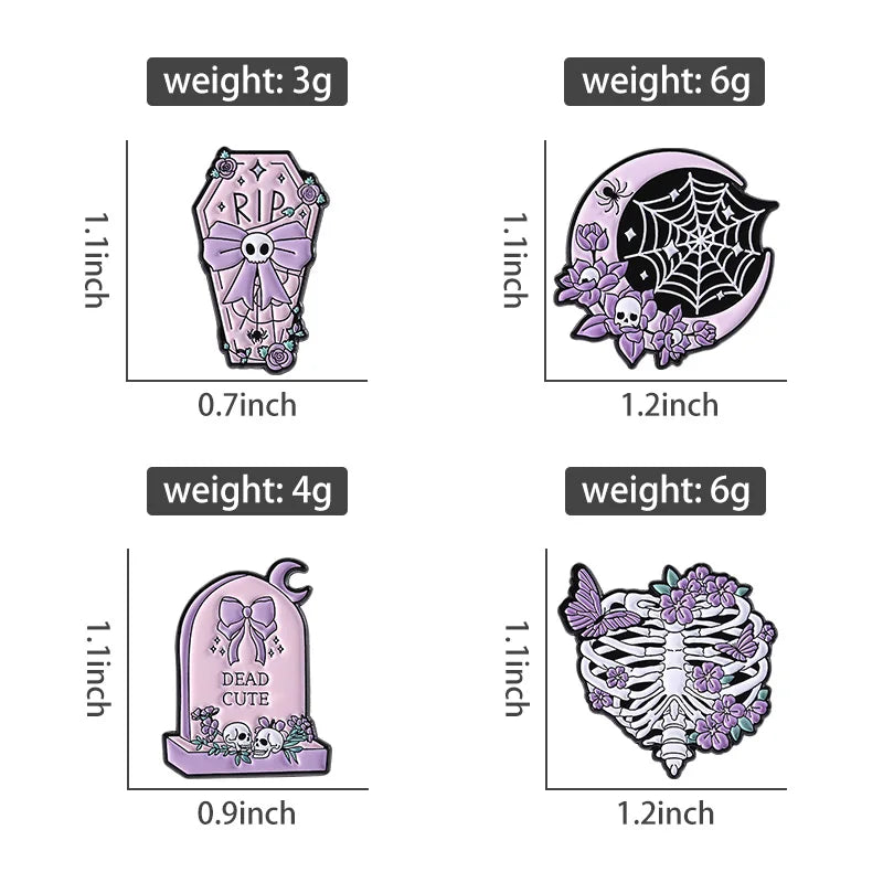 Day Of The Dead, & Halloween Enamel Pins