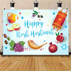 Happy Purim Rosh Hashanah Theme Backdrop Jewish New Year Party