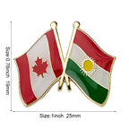 10pcs a lot KURDISTAN Flag Laple Pin Badge