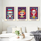 Mexican Skeleton Wall Art Canvas Painting Day of The Dead