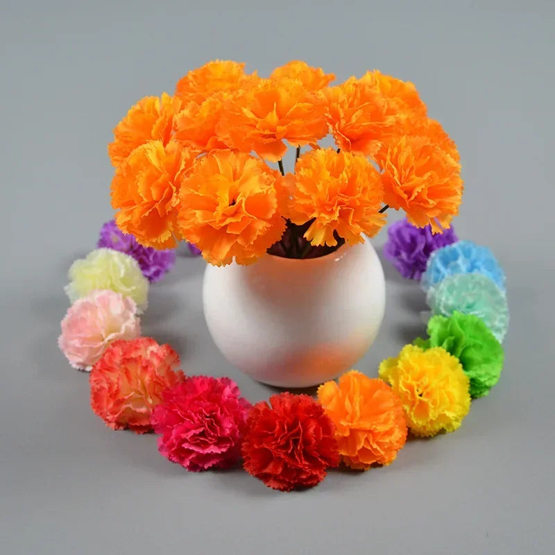 Artificial Marigold Flowers Day of The Dead, Diwali, Halloween Home Decor