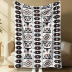 Southwestern Geometric Flannel Blanket Native American