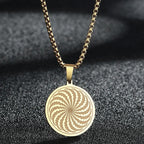 Engraved Star Pendant Necklace