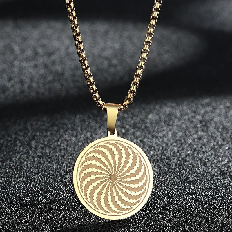 Engraved Star Pendant Necklace