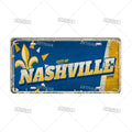 USA License Plate Landmark Metal Sign