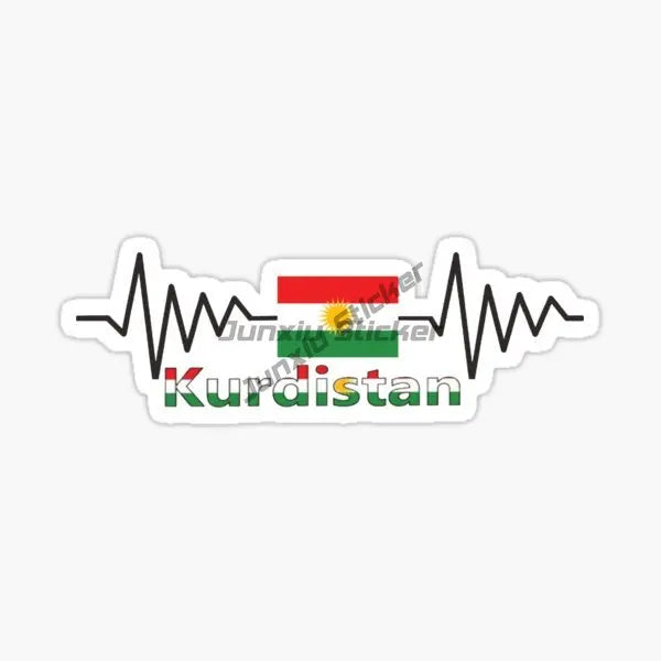 ملصق خريطة كردستان علم وشعار وطني للأكراد للسيارة والدراجة النارية، خريطة علم من الفينيل PVC، لاصق لتزيين الجدران الخارجية قابل للتخصيص