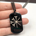 Stainless Steel Amulet Yazidis Necklace
