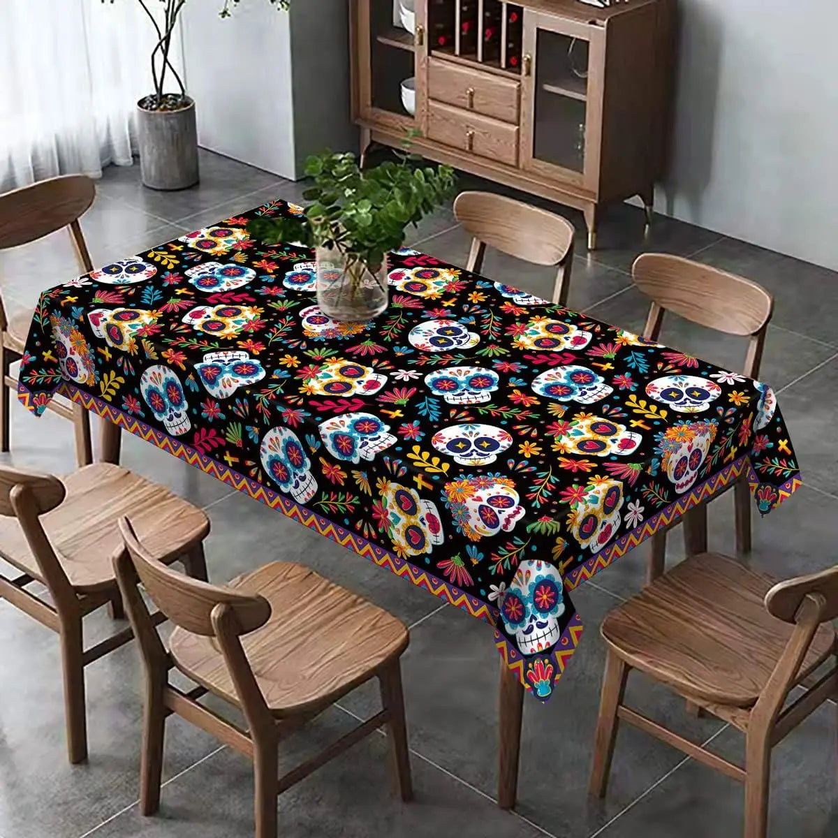 Dia DE Los Muertos Tablecloths Mexican Festival Decor Day of The Dead