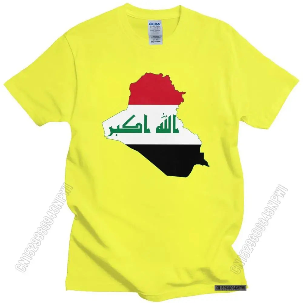 Iraq Flag Map T Shirt