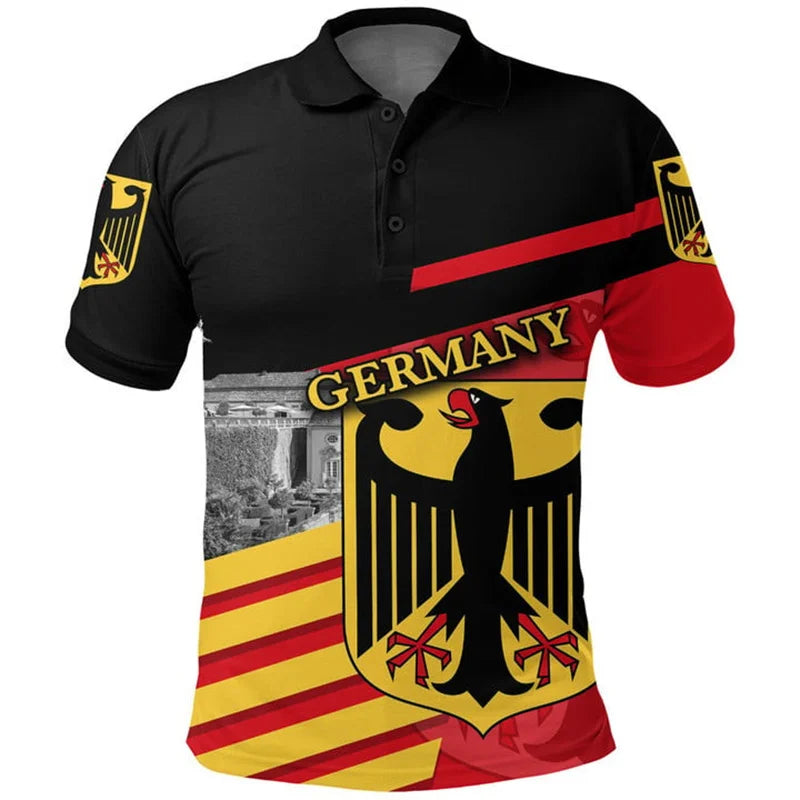 Print Germany Flag Polo Shirt