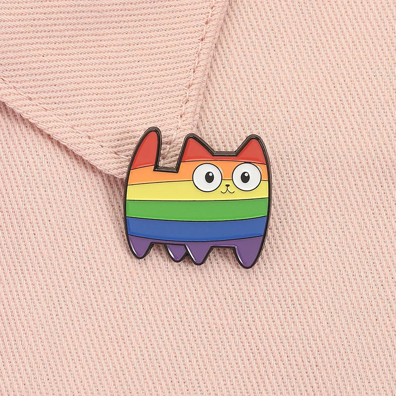 LGBT Rainbow Cat Enamel Pin