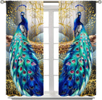Blue Peacock Curtains