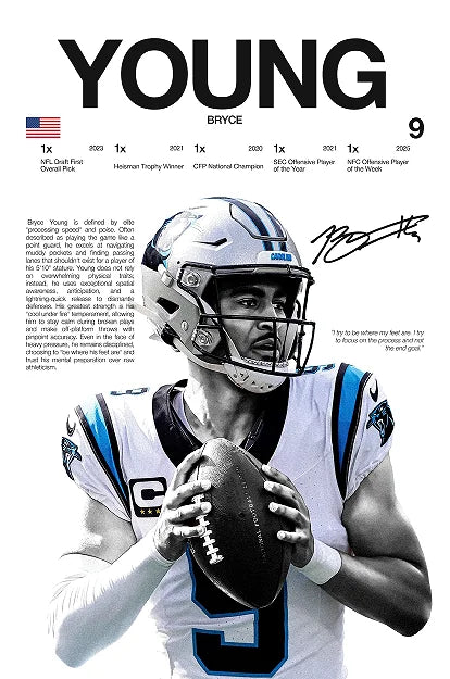 Classic American Football Sports Star Art Poster