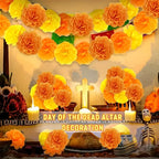 Artificial Carnation Marigold Flower for Diwali, Halloween, and Day of The Dead Party