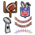 6pcs/set Rugby Ironing Patches