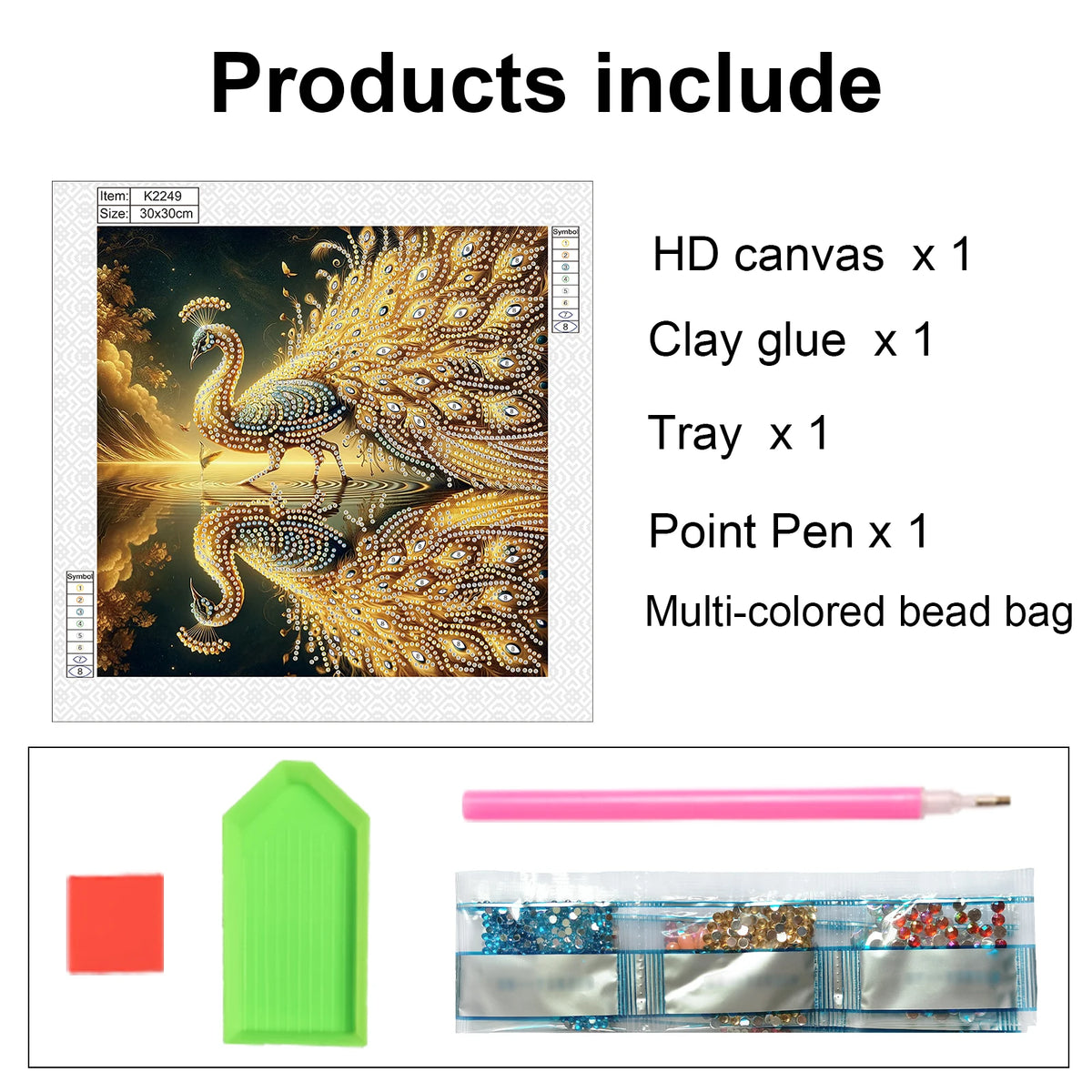 Peacock Special Shape Diamond Art Painting Kit