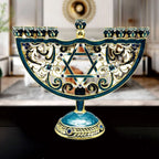 Hand Painted Candle Holder for Hanukkah