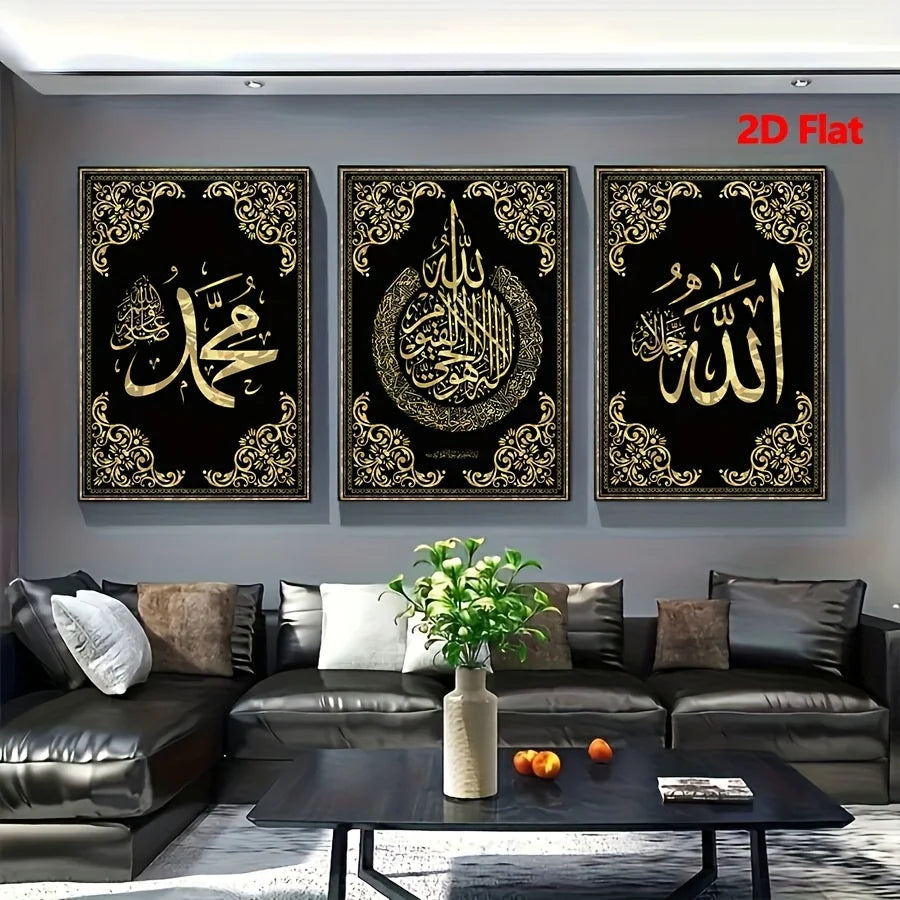 Black-Gold Calligraphy Posters