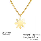 Sun Pendant Necklaces