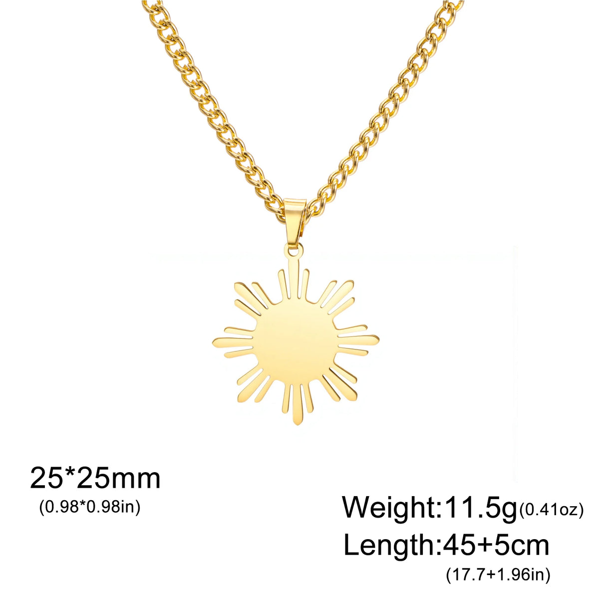 Sun Pendant Necklaces