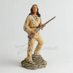 Native American Indian Warrior Figurine Resin Statue