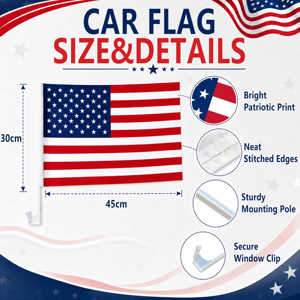 USA Car Hood Cover