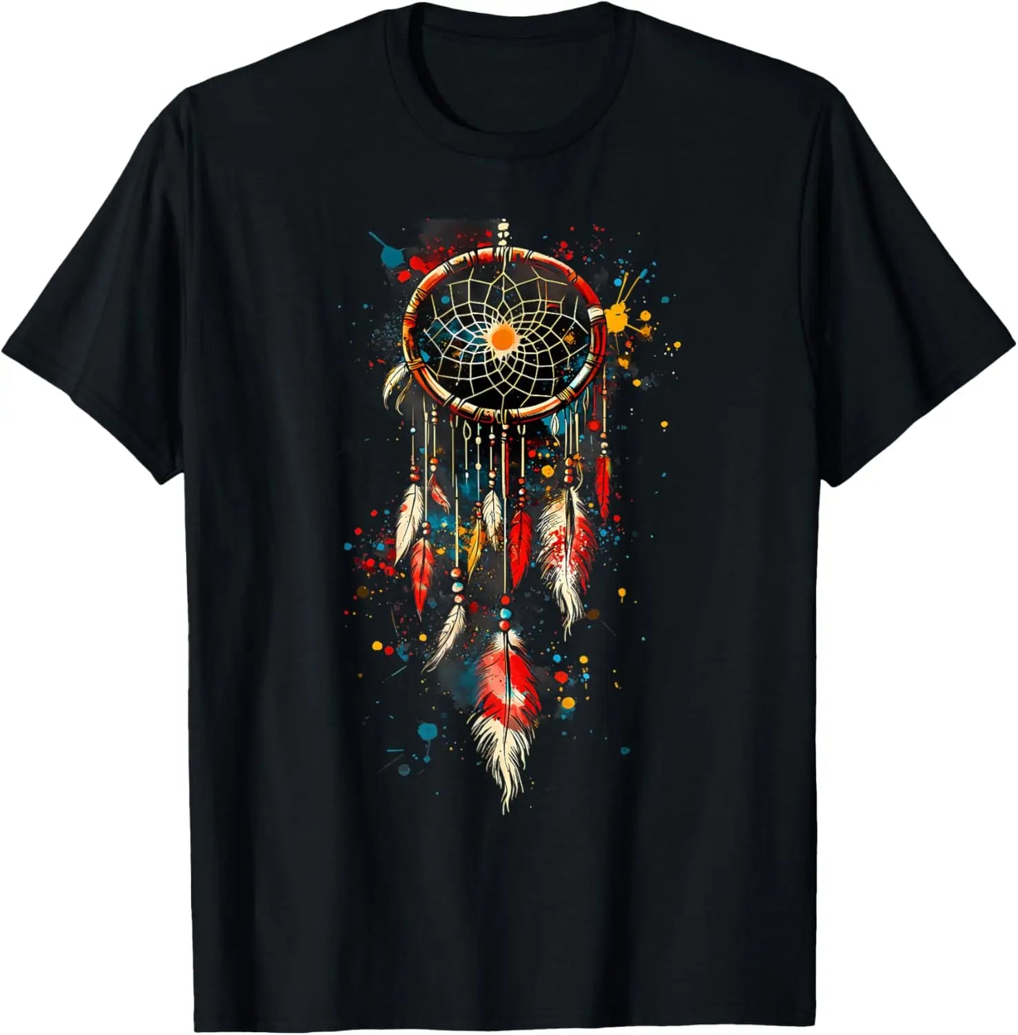 Native American Indian Tribe Dreamcatcher Artwork T-Shirt