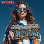 Vintage Metal Sign, ISTANBUL