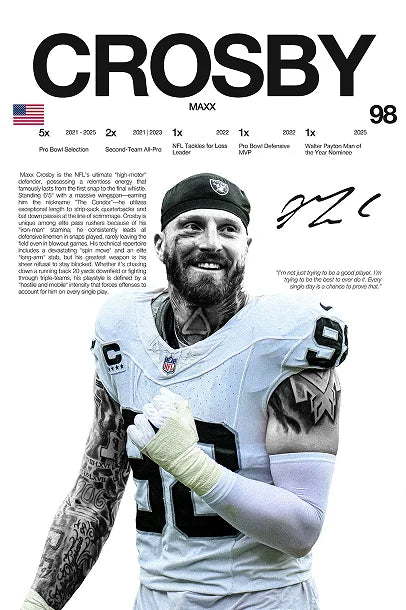 Classic American Football Sports Star Art Poster