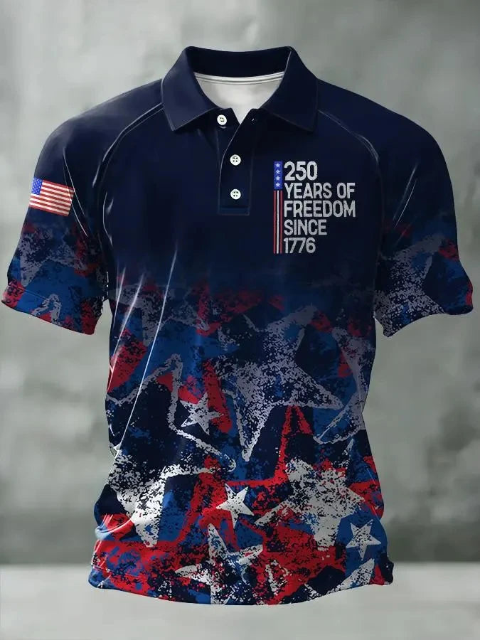 Polo Shirt USA Flag