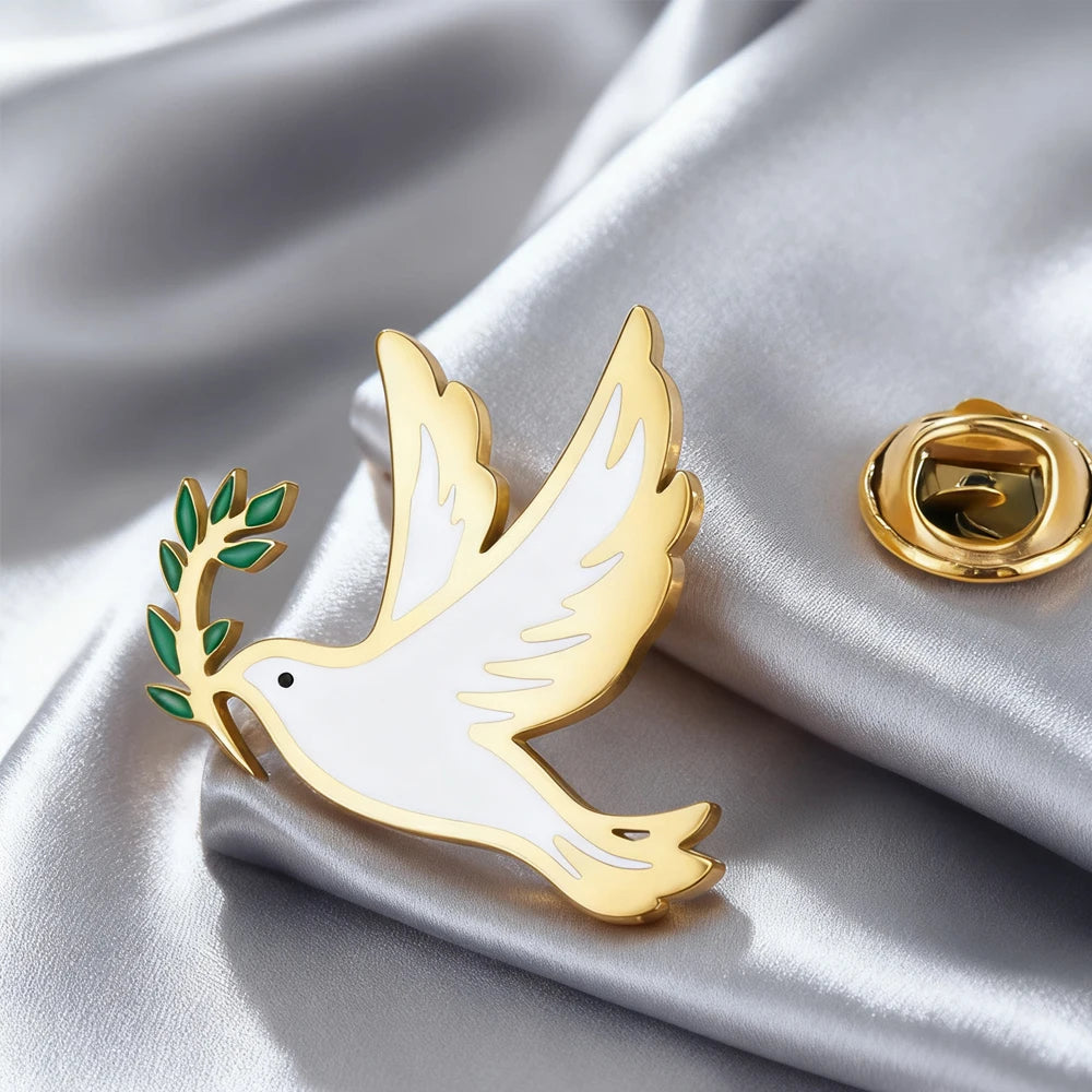 Dawapara Dove of Peace Brooch Animal Pin