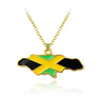 Kurdistan Colorful Map Pendant Necklace